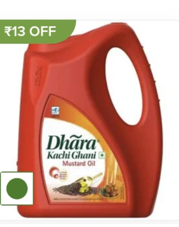 Dhara Oil Mustard (Kachi Ghani) 5kg - 5 L-Can