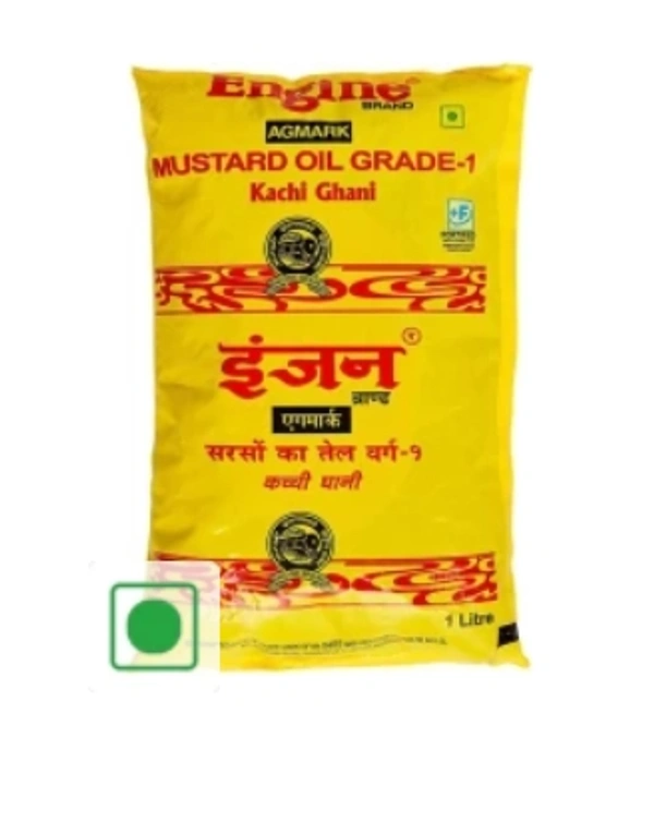 Engine Mustard Oil Grade-1 Kachi Ghani 1L Pouch  - 1L Pouch