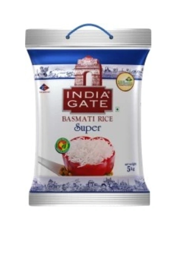 INDIA GATE Super Basmati Rice(Long Grain Polished )5kg