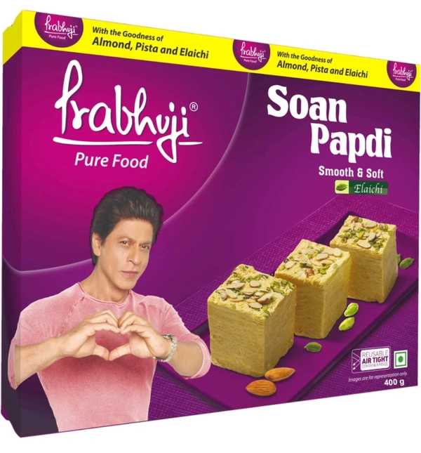 Prabhaji Pure Food Soan Papdi Elaichi Box(400g)