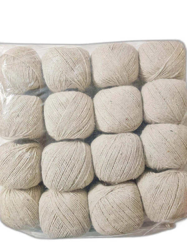 White Cotton Thread Roll(తెల్లటి దారం ఉండ) - 1 Piece