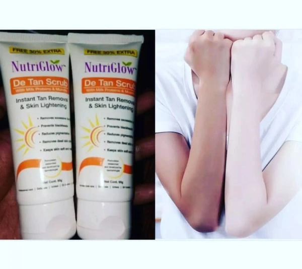 Nutriglow Skin Whitening And Brightening De-Tan Scrub 😍