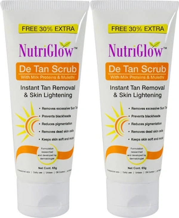 Nutriglow Skin Whitening And Brightening De-Tan Scrub 😍