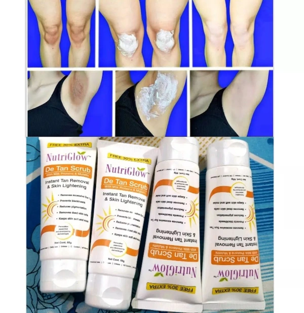 Nutriglow Skin Whitening And Brightening De-Tan Scrub 😍