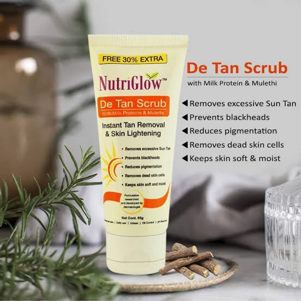 Nutriglow Skin Whitening And Brightening De-Tan Scrub 😍