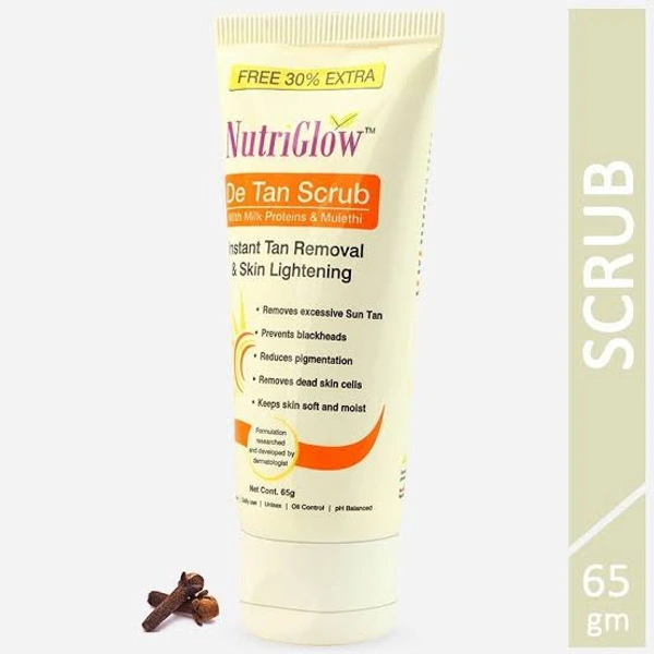 Nutriglow Skin Whitening And Brightening De-Tan Scrub 😍