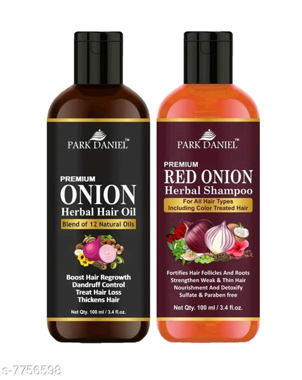 Herbal Hair Regrowth Onion Oil And Shampoo