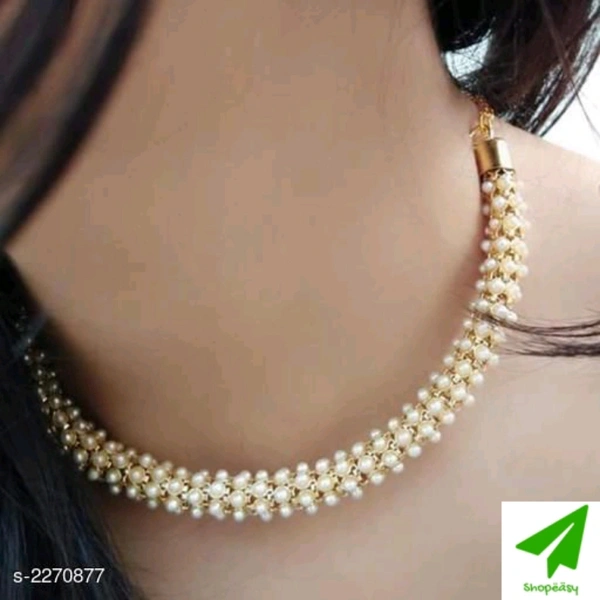 Women's Gold Plated America Diamond Jewelry Set - white, Description: It Has 1 Piece Of Necklace With 1 Pair of Earrings. 