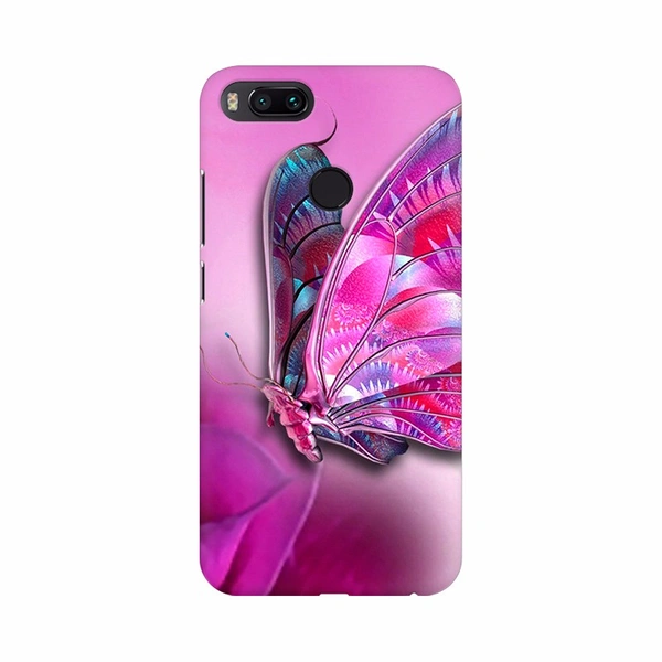 Redmi 6 Pro Lavender Butterfly with cool Background Mobile Case Cover - Purple, Hard Case, 0.25, Birds