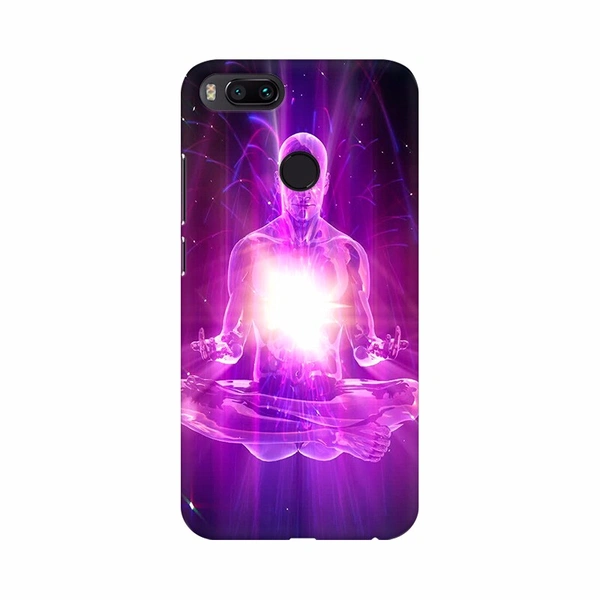 Redmi Go Meditation in Universe Mobile Case Cover - Purple, 0.25, Abstract and illusions