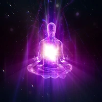 Redmi Go Meditation in Universe Mobile Case Cover - Purple, 0.25, Abstract and illusions