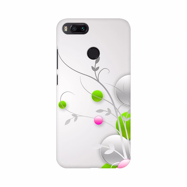 Realme 5 Classic Floral Design with white background Mobile Case Cover - Grey, 0.25, Flower