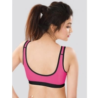 Dermawear SB-1102 Women's 4D Stretch Sports Bra (Black-Pink) - 40C