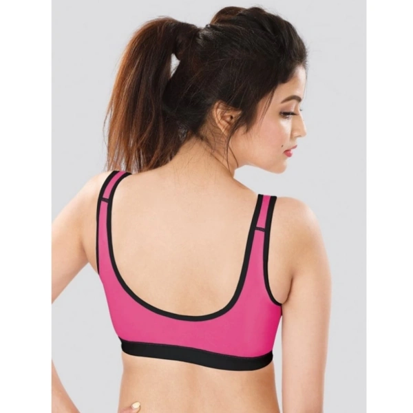 Dermawear SB-1102 Women's 4D Stretch Sports Bra (Black-Pink) - 40C