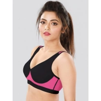 Dermawear SB-1102 Women's 4D Stretch Sports Bra (Black-Pink) - 40C