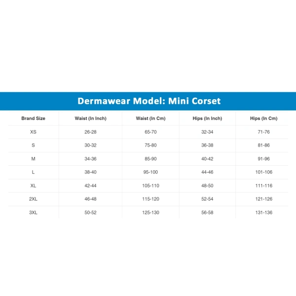 Dermawear Women's 4D Stretch Mini Corset Abdomen Shapewear (Skin) - XL