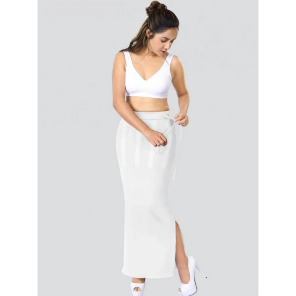 Dermawear Women's 4D Stretch Saree Shapewear (White) - XL