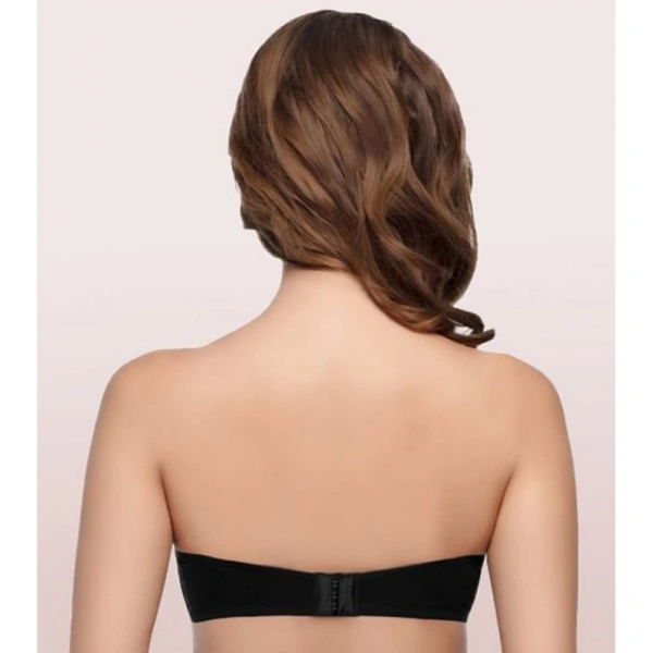 Enamor A019 Women's Cotton Strapless Bra (Black) - 36B