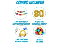 9Th Happy Birthday Decoration Combo With Multi Color Banner (Multicolor) - 0.25, Multicolor