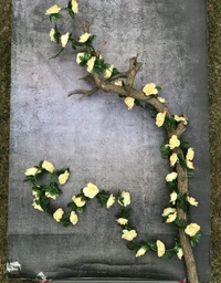 Artificial Flower Creeper Hanging Rose Garland For Home Decoration (Color: Cream, Material: Silk Polyester) - 7.5 Feet, 0.1, Cream