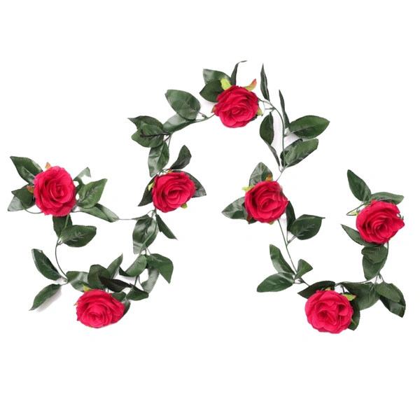 Artificial Flowers Bunch Bouquet Of 5 Vintage Garden Roses For Home Decoration (Peach Pink, Material:Silk, Polyester) - 0.35, PeachPink