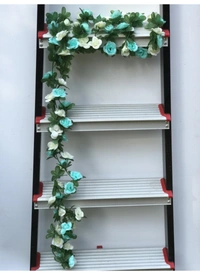 Artificial Rose Vine Flowers Plants Artificial Flower Creeper Hanging Rose For Home Decoration (Color: Multi, Material: Silk Polyester) - 7.5 Feet, 0.2, Multi