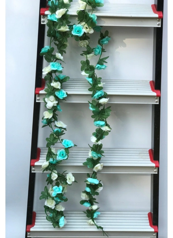 Artificial Rose Vine Flowers Plants Artificial Flower Creeper Hanging Rose For Home Decoration (Color: Multi, Material: Silk Polyester) - 7.5 Feet, 0.2, Multi