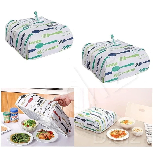Foldable Insulated Food Cover with Table Hot Food Insulation Cover Dish Kitchen Food Cover (Color: Assorted) - 0.09, Assorted