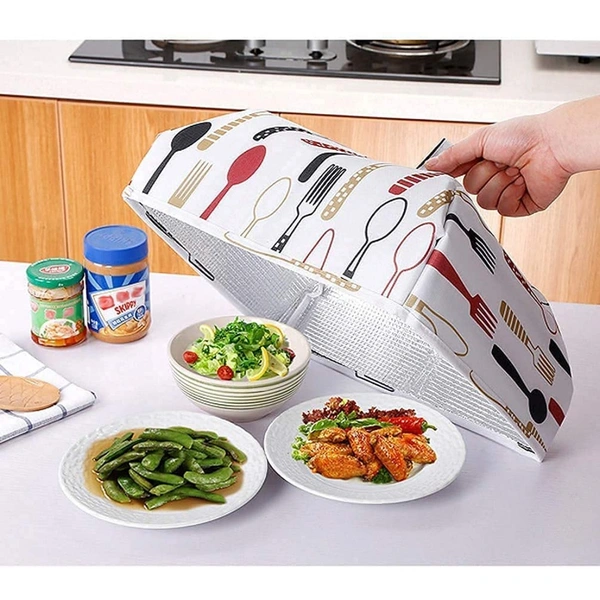 Foldable Insulated Food Cover with Table Hot Food Insulation Cover Dish Kitchen Food Cover (Color: Assorted) - 0.09, Assorted