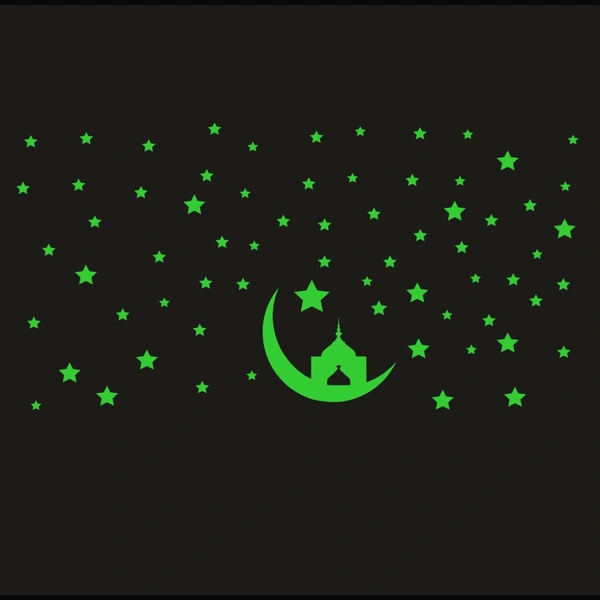 Green Decorative Radium Wall Sticker - Finished OutPut Size: 82X34cm, 0.12, Green