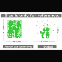 Green Galaxy Of Stars Radium Wall Sticker - Finished OutPut Size: 43X42cm, 0.12, Green