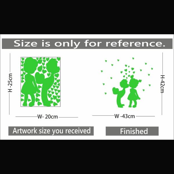 Green Galaxy Of Stars Radium Wall Sticker - Finished OutPut Size: 43X42cm, 0.12, Green