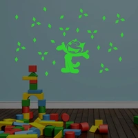 Green Kids Room Decor Radium Wall Sticker - Finished OutPut Size: 64X39cm, 0.12, Green