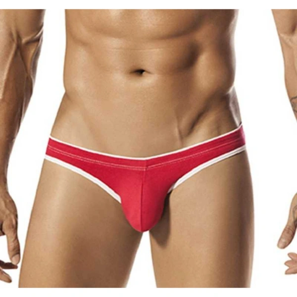 shopnav's Men's Cotton Handsome Hunk Brief Underwear Red - Red, 0.15, Briefs, L