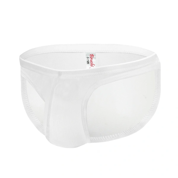 Men's Mesh Power Net Men Transparent Briefs Underwear White - White, 0.15, Transparent Brief, L
