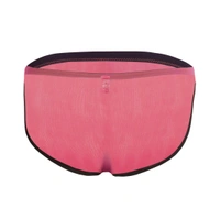 Men's Mesh Power Net Transparent Sexy Brief Underwear Coral - Coral, 0.15, Transparent Briefs, L