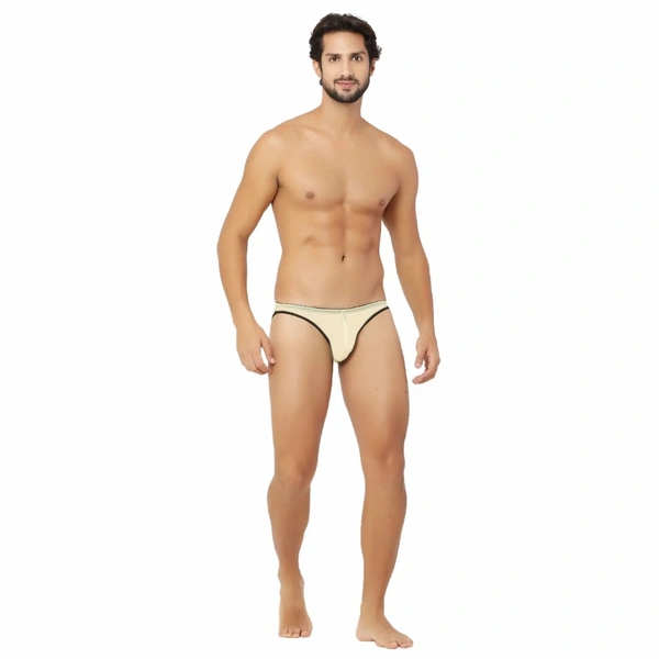 Men's Nylon Transparent Briefs Underwear Mango - Mango, 0.15, Transparent Briefs, L