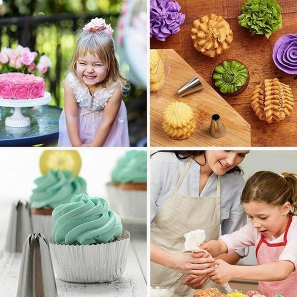 Pack Of 2_(12 Pieces Set)_Cake Decorating Nozzle (Color: Assorted) - 0.05, Assorted