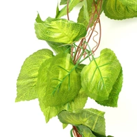 Pack Of 3 Silk Polyester Artificial Money Plant Leaf Vine Hanging Garland Foliage Flowers Leaf Plants For Wall Decoration (Color: Green,Length: 15 Feet) - 15 Feet, 0.3, Green