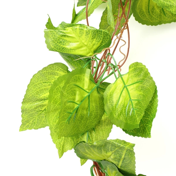 Pack Of 3 Silk Polyester Artificial Money Plant Leaf Vine Hanging Garland Foliage Flowers Leaf Plants For Wall Decoration (Color: Green,Length: 15 Feet) - 15 Feet, 0.3, Green