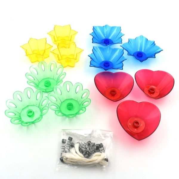 Pack Of 3_(12 Pieces Set)_Multi Shape Plastic Candle Cup (Color: Assorted) - 0.47, Assorted