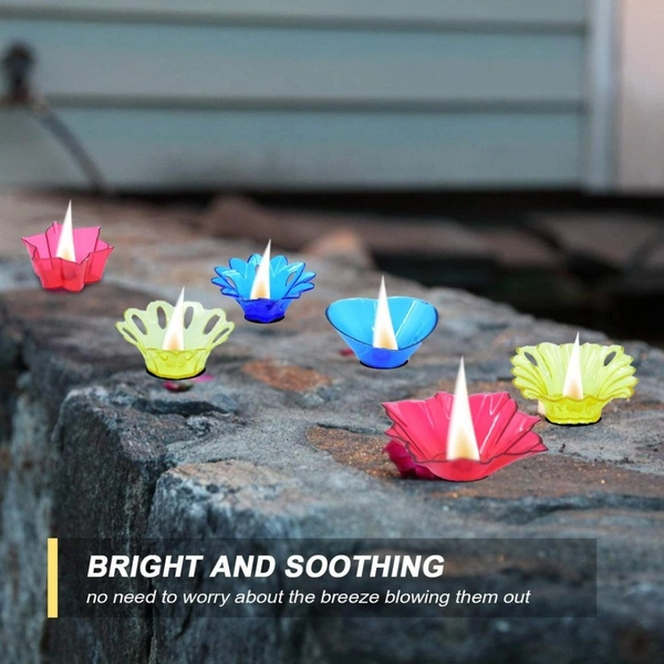 Pack Of 3_(12 Pieces Set)_Multi Shape Plastic Candle Cup (Color: Assorted) - 0.47, Assorted