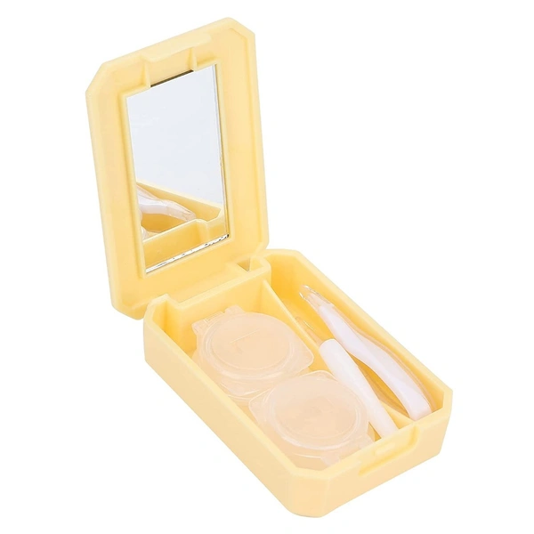 Generic Pack Of_2 Container Soak Storage Kit, Practical Contact Lens Box with Mirror for Travel for Home for Business Trip (Assorted) - Assorted, 0.06