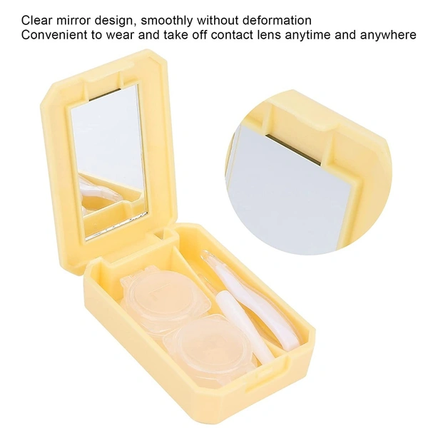 Generic Pack Of_2 Container Soak Storage Kit, Practical Contact Lens Box with Mirror for Travel for Home for Business Trip (Assorted) - Assorted, 0.06