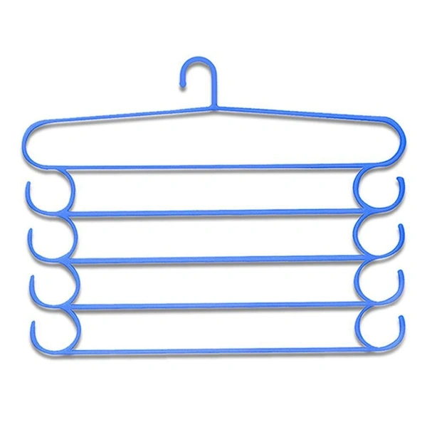 Pack Of_5 Five Layer Plastic Hangers (Color: Assorted) - 0.43, Assorted