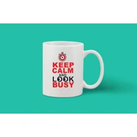 Printed Ceramic Coffee Mug - 1 Pieces, White, 11oz - 11 Oz, 0.44, White