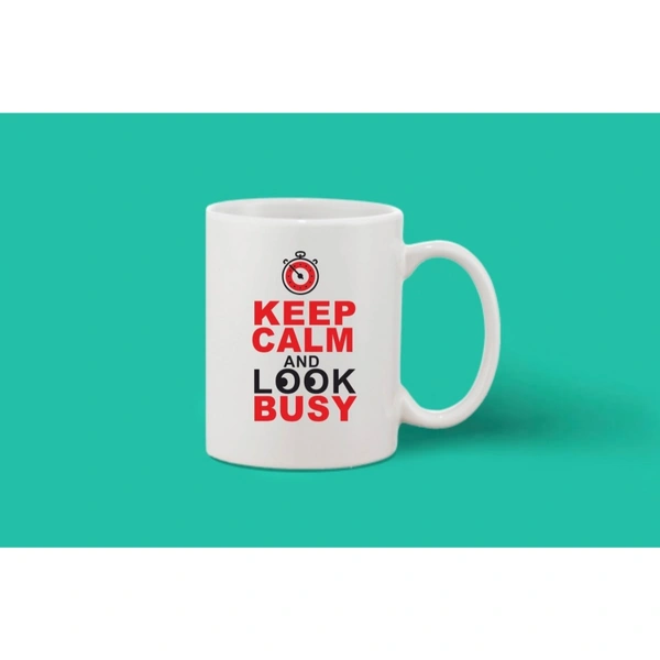 Printed Ceramic Coffee Mug - 1 Pieces, White, 11oz - 11 Oz, 0.44, White