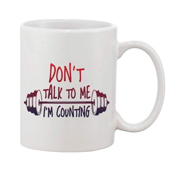 Printed Ceramic Coffee Mug - 1 Pieces, White, 11oz - 11 Oz, 0.44, White