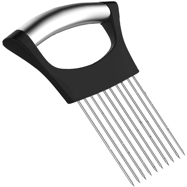 Stainless Steel Onion Cutter Onion Holder (Color:Assorted) - 0.08, Assorted