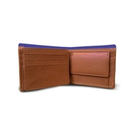 Superman Design Purple Canvas, Artificial Leather Wallet - 0.11, Purple